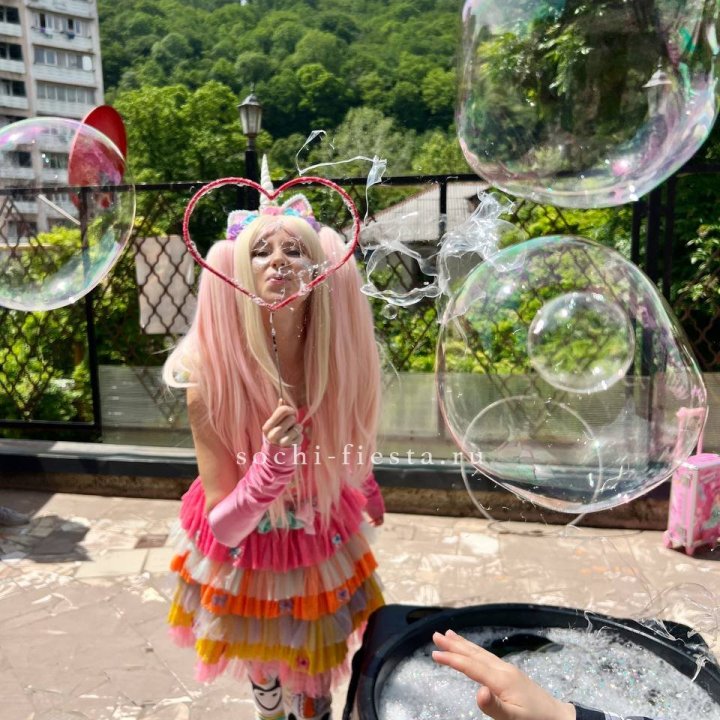 Шоу мыльных пузырей в Шахтах