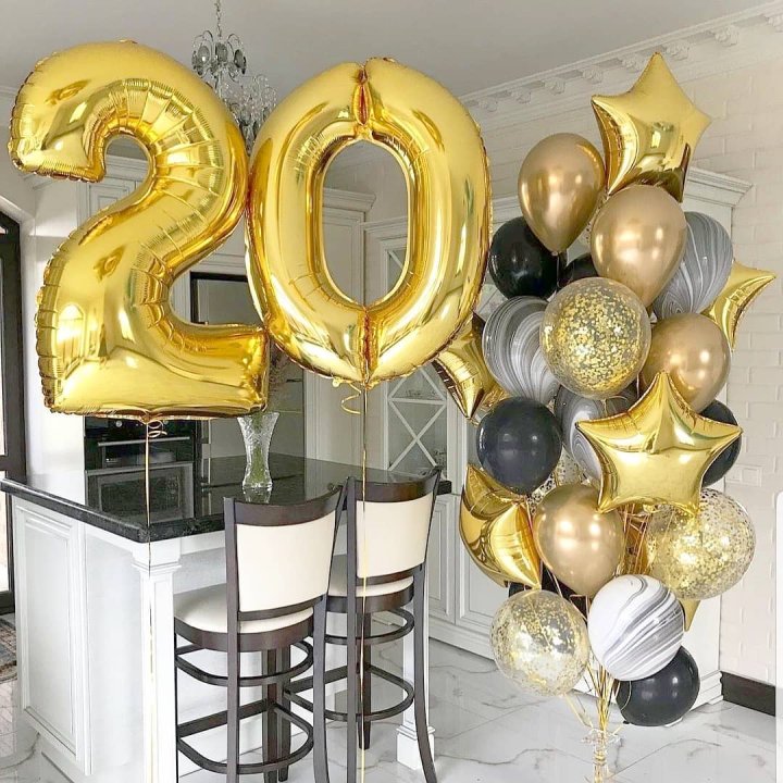 Фольгированный шар Золотая Цифра в Шахтах