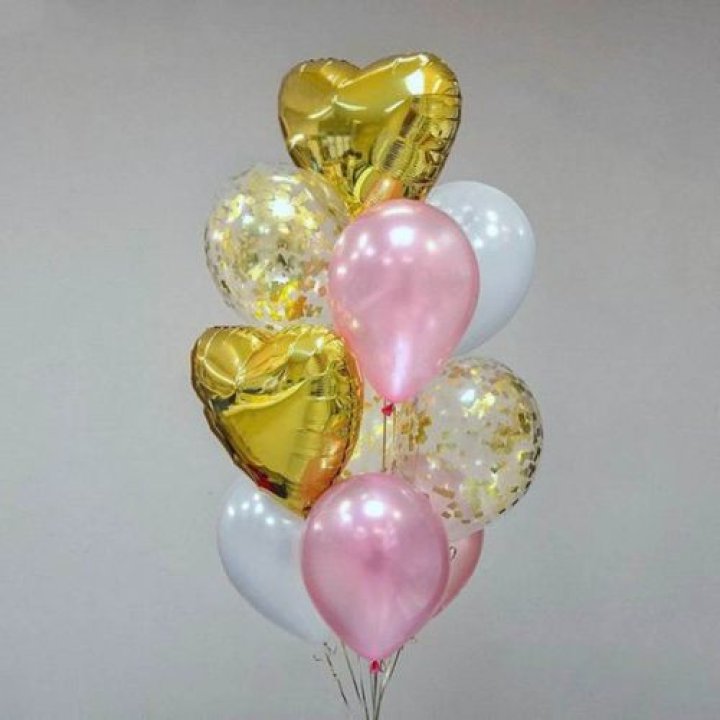 Облако шаров "Рози голд" в Шахтах
