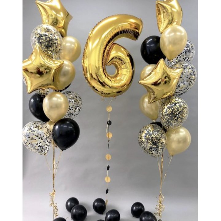 Цифра с фонтанами шаров  в Шахтах