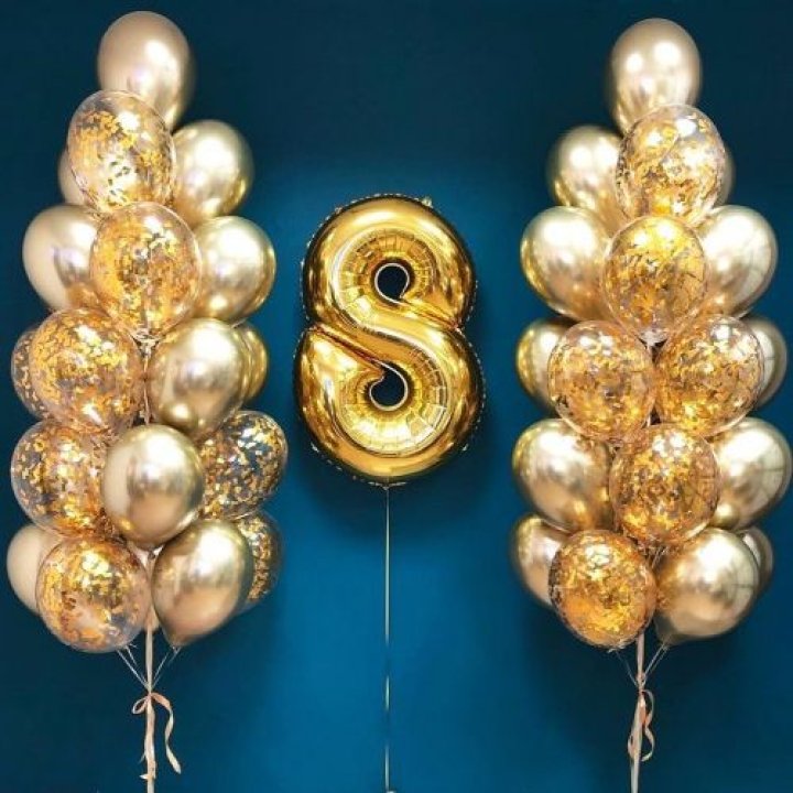 Цифра с фонтанами шаров  в Шахтах