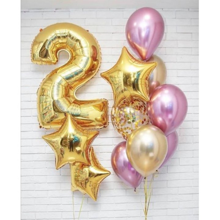 Цифра с фонтанами шаров  в Шахтах