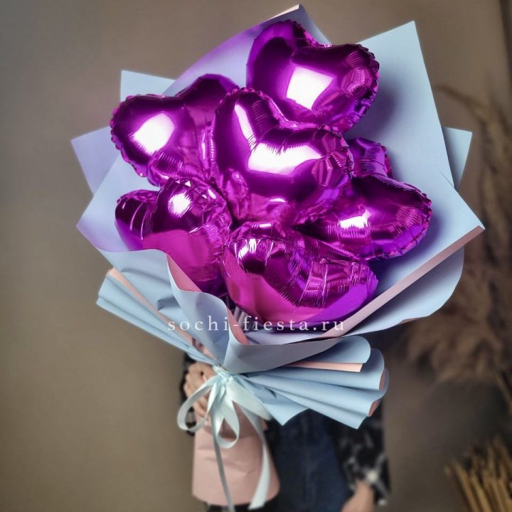Букет из шаров сердец  в Шахтах