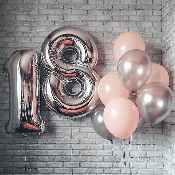 Фольгированный шар Серебряная Цифра в Шахтах