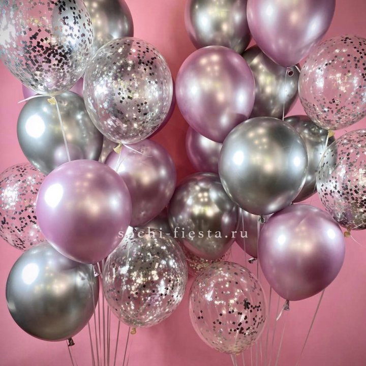Фонтан шаров "Сильвер пинк" в Шахтах