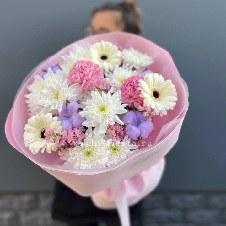 Букет цветов "Пинк спринг" в Шахтах