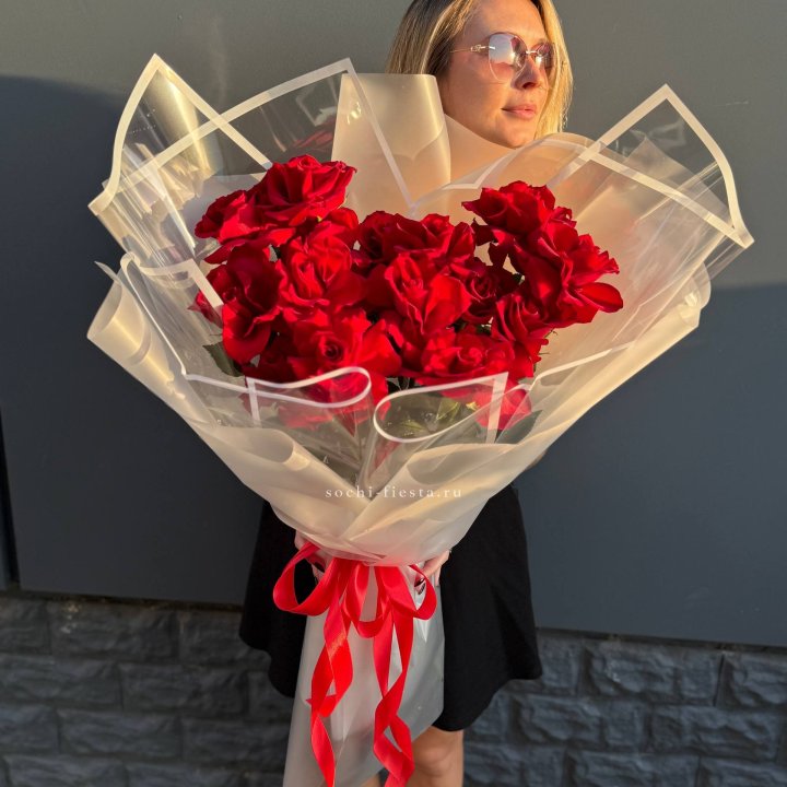  Букет  высоких роз 15 шт в Шахтах