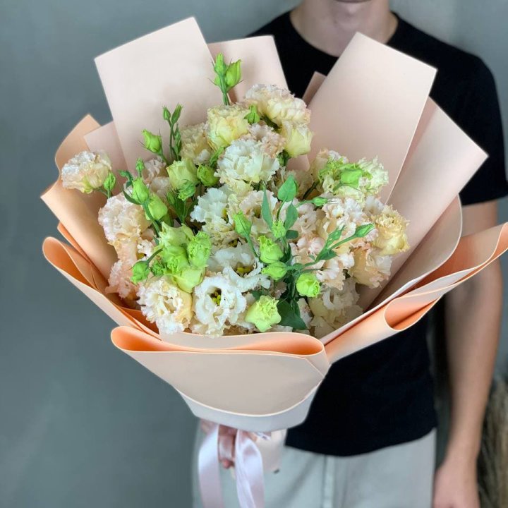 Букет эустом "Крем" в Шахтах