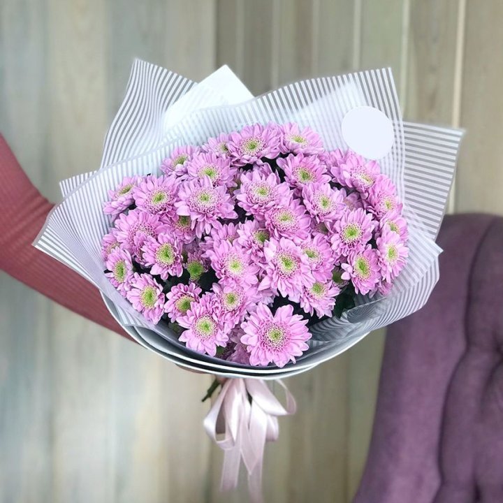 Букет розовых хризантем в Шахтах