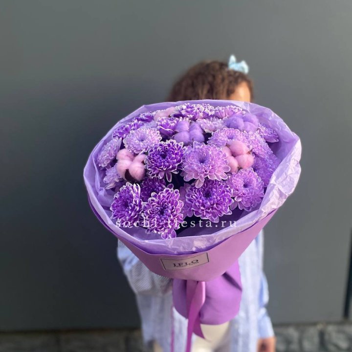 Хризантемы с хлопком в Шахтах