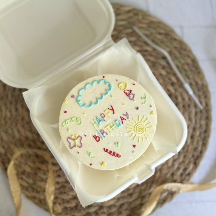 Бенто-торт "С днем рождения!"  с доставкой в Шахтах