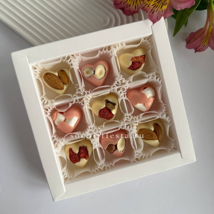 Набор конфет из бельгийского шоколада Сердца в Шахтах