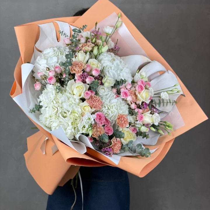 Макси-букет кремовый в Шахтах