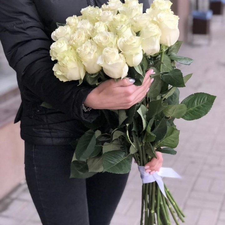 Голландские розы белые в Шахтах