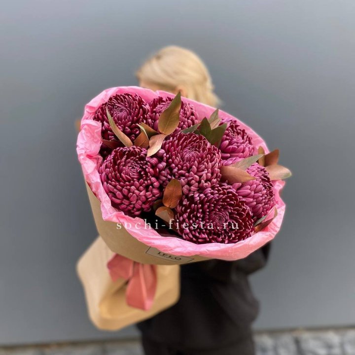 7 Хризантем Бигуди в золоте в Шахтах