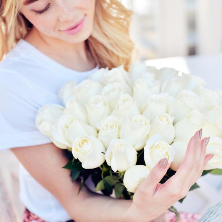 Букет высоких роз "Облака" в Шахтах