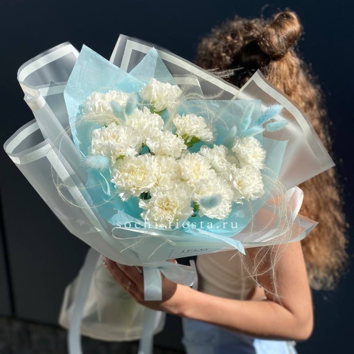 Воздушный букет из диантусов  в Шахтах