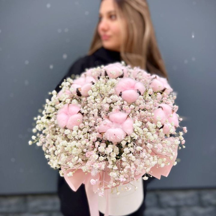 Гипсофилы с хлопком в шляпной коробке в Шахтах