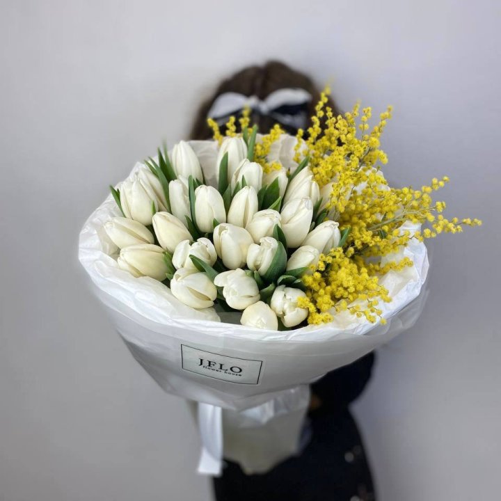 Дуо тюльпан и мимоза в Шахтах