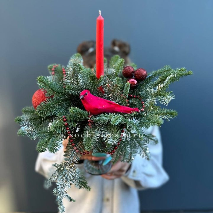 Новогодняя композиция в бокале в Шахтах