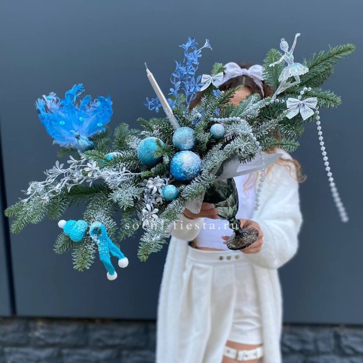 Композиция в бокале голубая в Шахтах