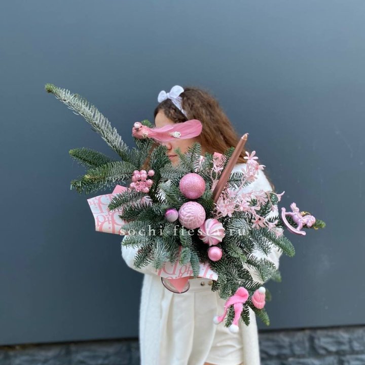 Композиция бокал розовый в Шахтах