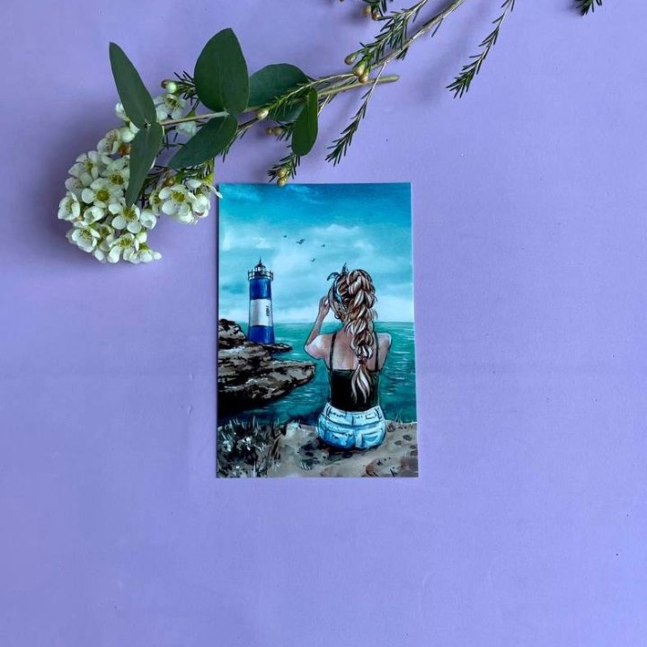 Открытка к букету "Океан" в Шахтах