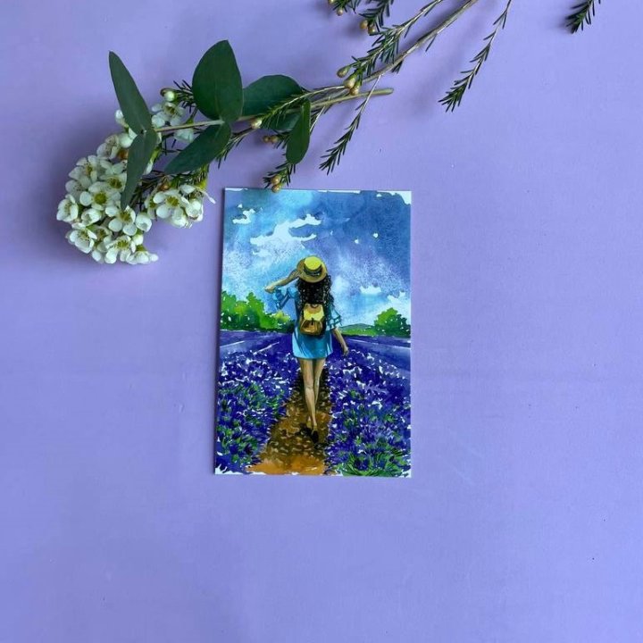 Открытка к букету "Цветочная дорога" в Шахтах