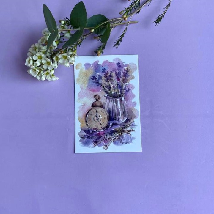 Открытка к букету "Часы" в Шахтах