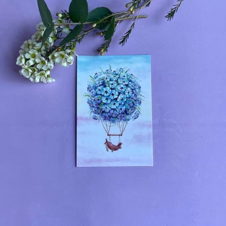 Открытка к букету "Флоростат" в Шахтах