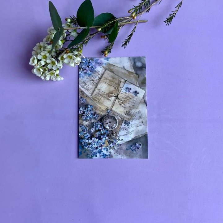 Открытка к букету "Время" в Шахтах