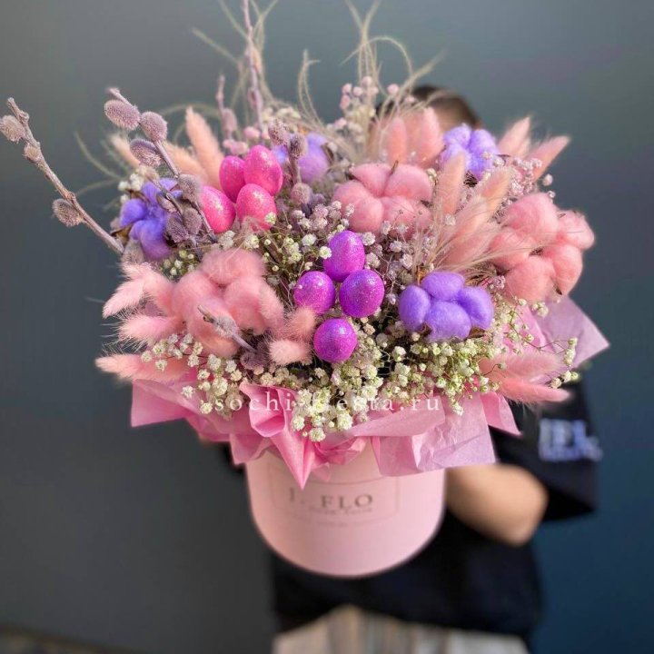 Сухоцветы в коробке  в Шахтах