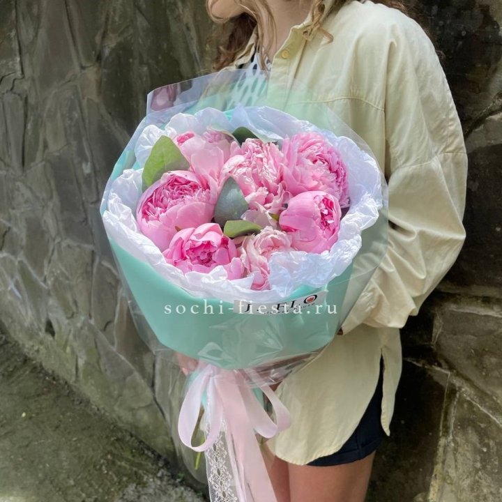 7 зефирных пионов в фоамиране в Шахтах