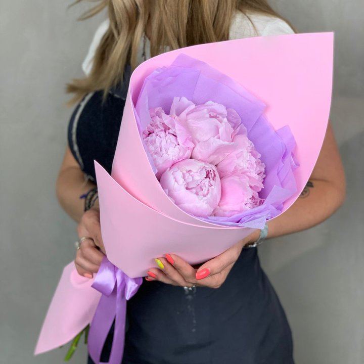 Букет пионов "Файв" в Шахтах