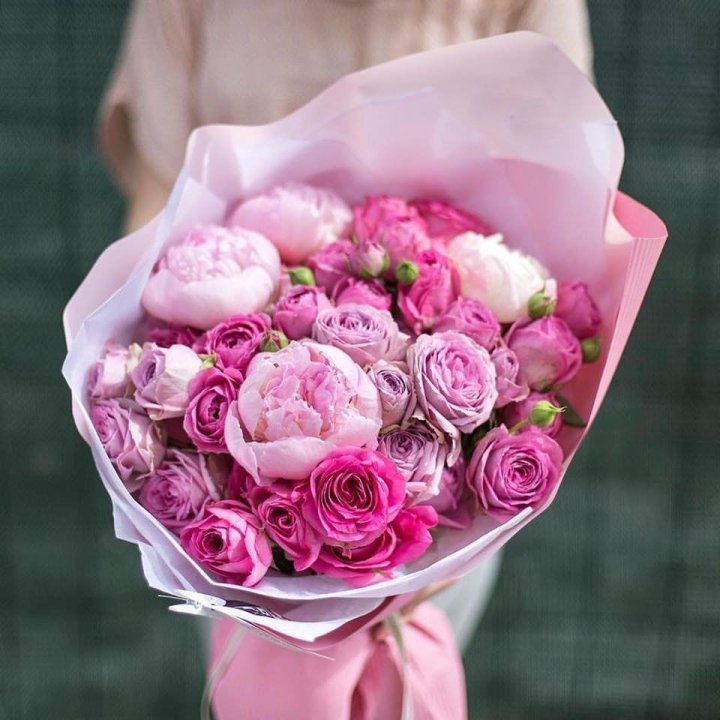 Букет с пионами "Леси" в Шахтах