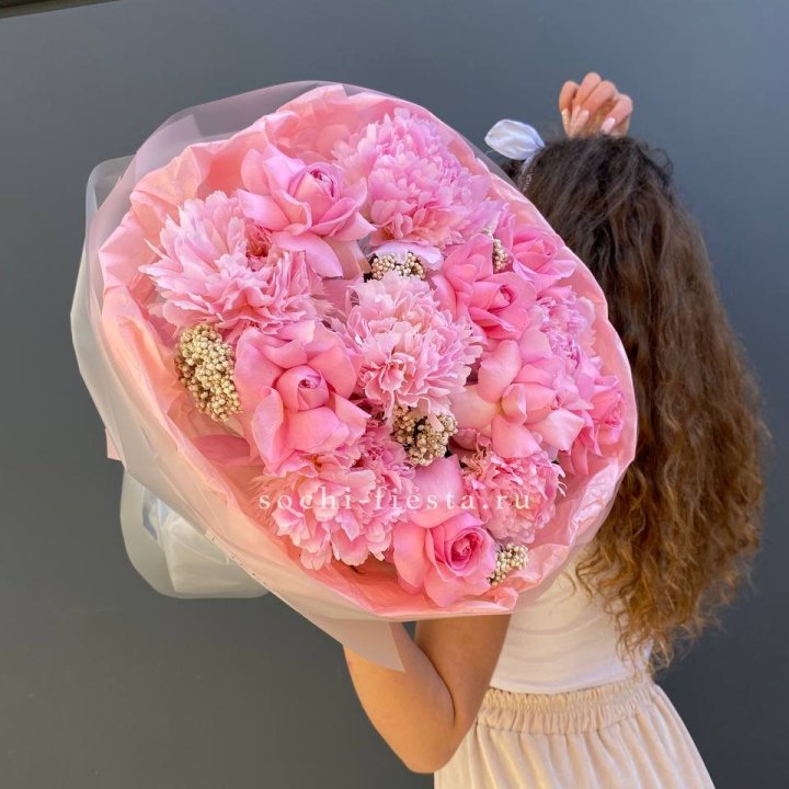  Букет с пионами "Пинки" в Шахтах