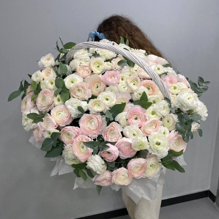 Ранункулюсы в корзине в Шахтах