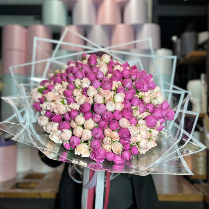 101 кустовая пионовидная роза в Шахтах