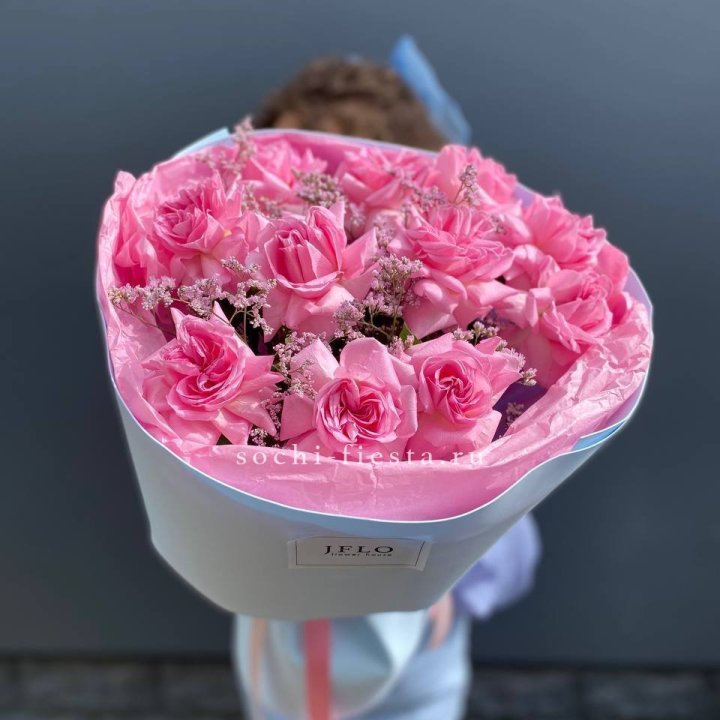 Букет французских розовых роз  в Шахтах