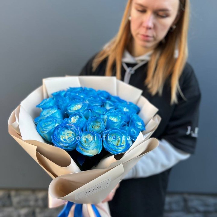 Букет синих роз блю логан в Шахтах