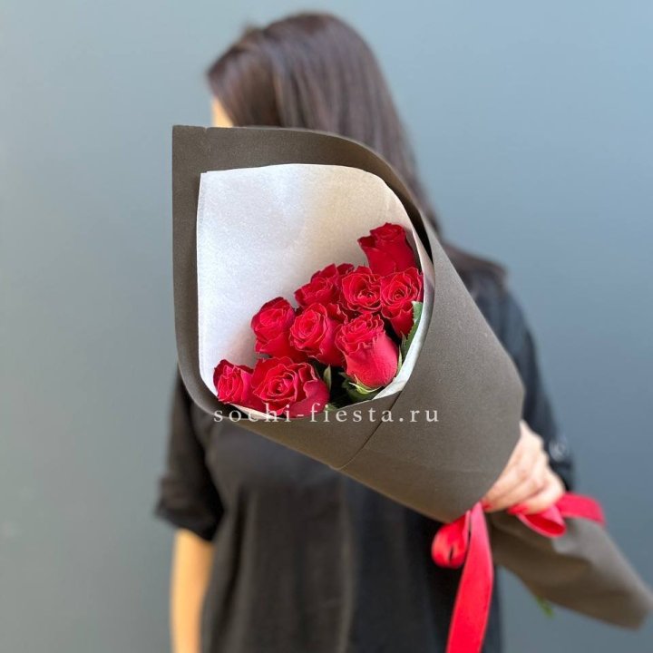9 красных роз в фоамиране в Шахтах