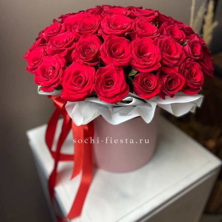 Красные розы 51шт  в коробке в Шахтах