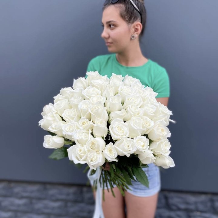 51 белая роза в Шахтах