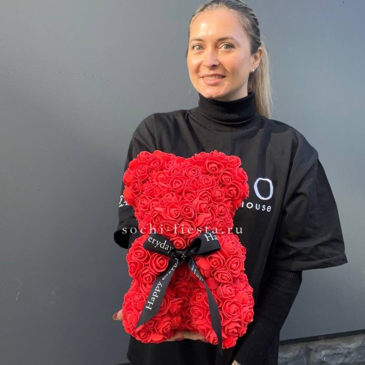 Медведь из роз красный в Шахтах