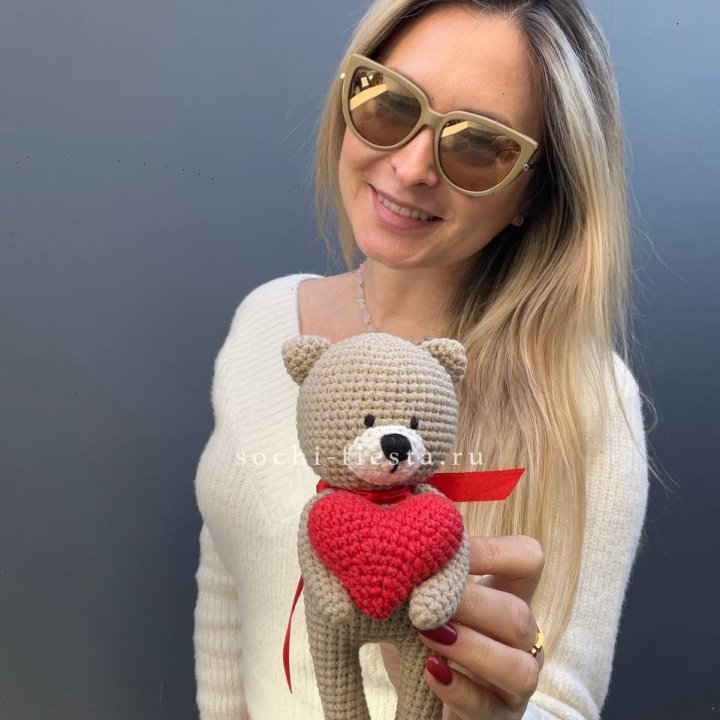 Мишка с сердцем ручной работы в Шахтах